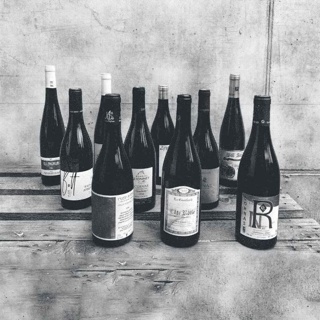 The Grape Gallery Weinflaschen aus Burgund, Mosel und Rhone